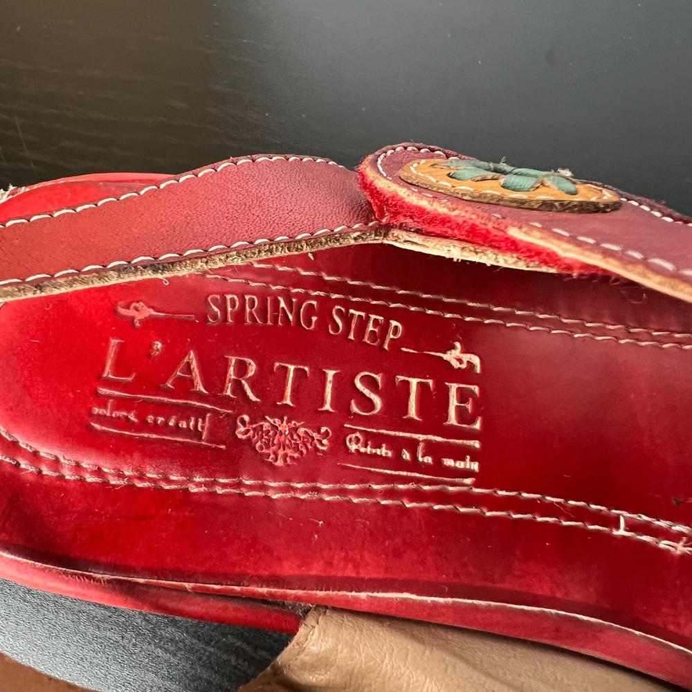 Spring Step Red Multicolor Moccasins - Picture 9 of 13